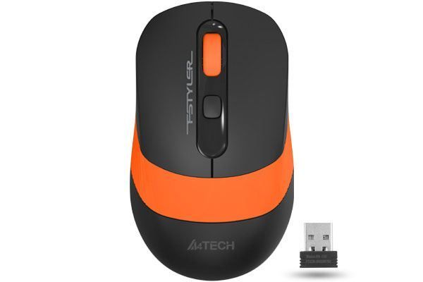 FG10-TURUNCU FG10 Kablosuz Optik Nano 2000DPI Siyah Turuncu Mouse