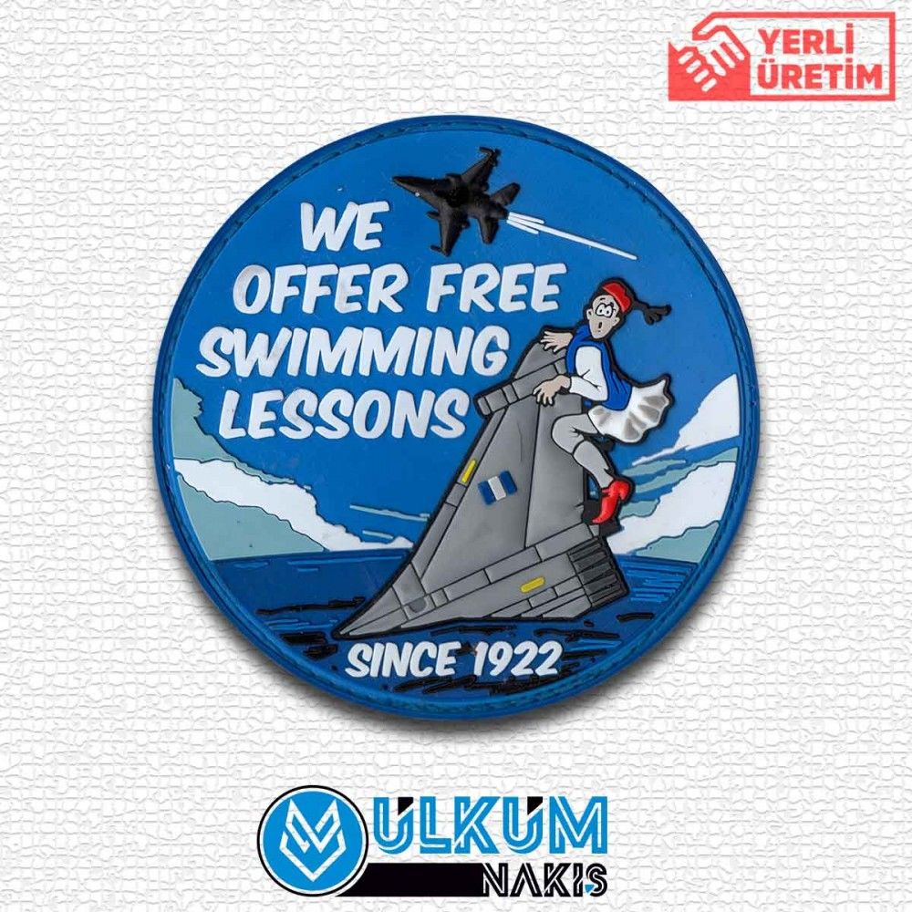 We Offer Free Swimming Lessons Pvc Patch