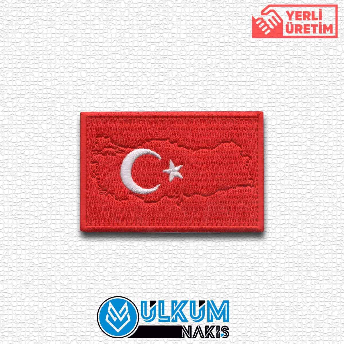 Harita Türk Bayrağı Patch