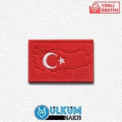 Harita Türk Bayrağı Patch