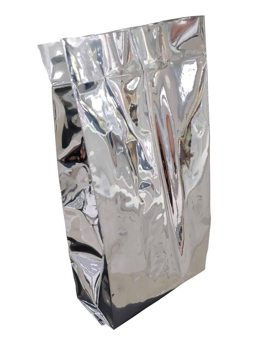 Gümüş Metalize Yan Körüklü Torba 8x23+2 Cm 100 Gr