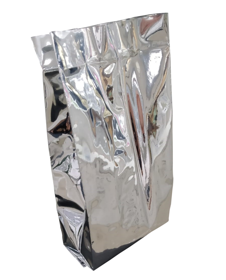 Gümüş Metalize Yan Körüklü Torba 10x34+3 Cm 500 Gr
