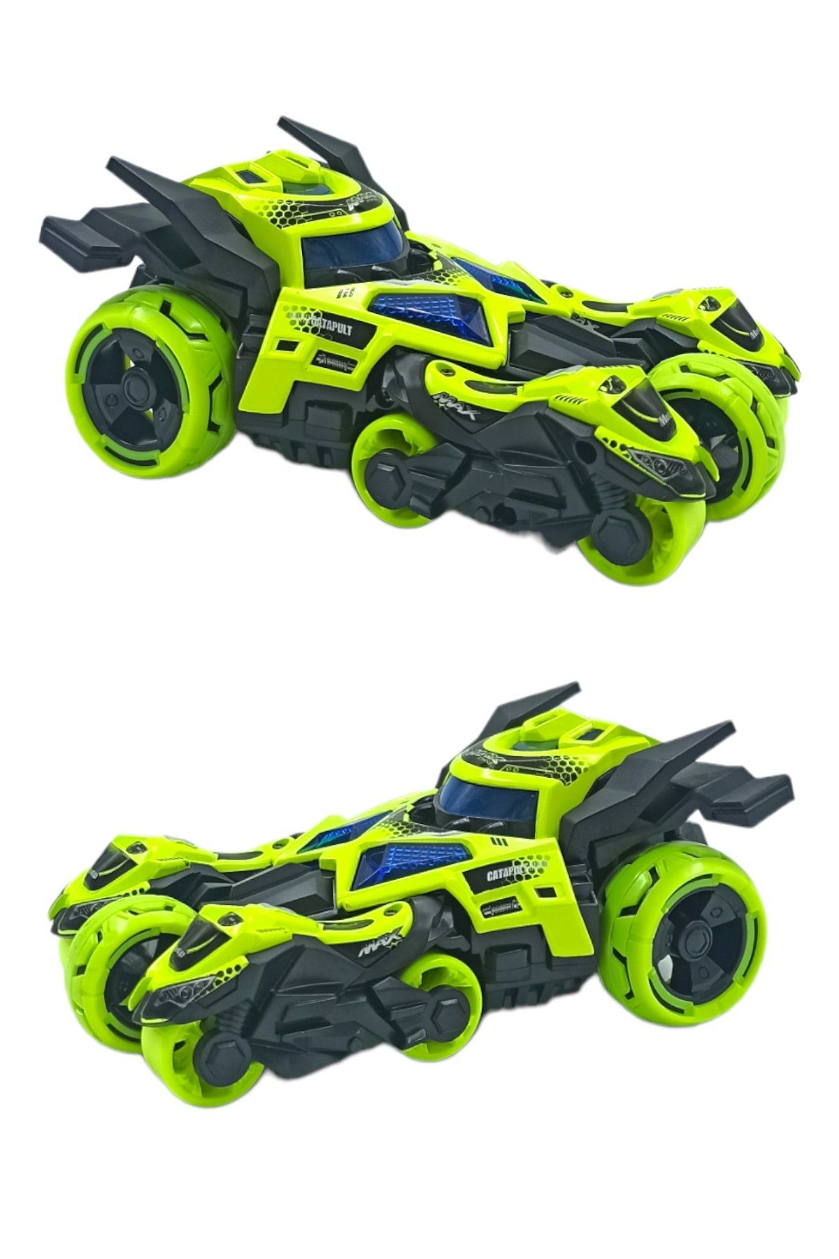 Motorsiklet Fırlatıcılı Oyuncak Metal Motorsikletli Yarış Arabası Sesli Işıklı 17cm. Yeşil