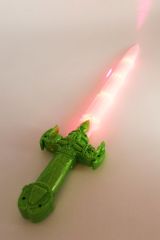 Sesli Işıklı ve Lazerli Gerçekçi Oyuncak Samuray Kılıcı 56 cm Boyunda Yeşil