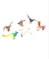Oyuncak Plastik Kuşlar 12'li Mini Boy Kuş Figürleri