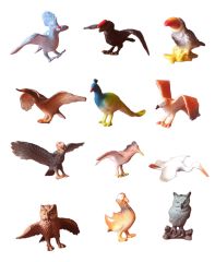 Oyuncak Plastik Kuşlar 12'li Mini Boy Kuş Figürleri