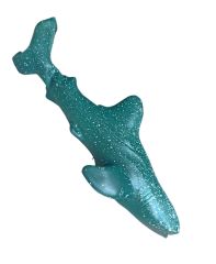 Oyuncak Katil Köpekbalığı Et Figür Gerçekci Deniz Canlıları Yeşil Köpek Balığı En:28cm.