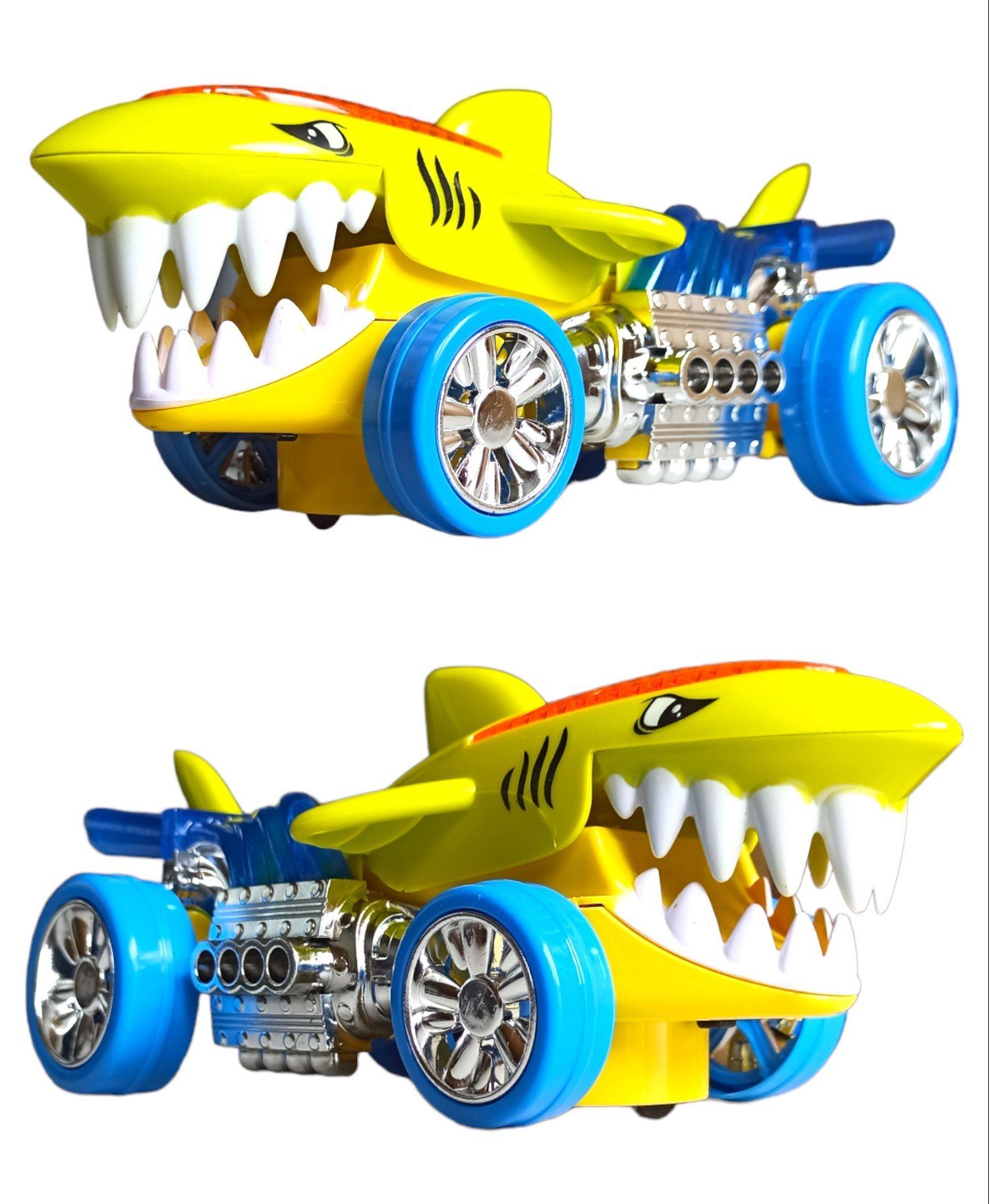 Oyuncak Köpekbalığı Sesli Işıklı Müzikli Ağzını Oynatabilen Çarpıp Dönen Köpekbalığı 22cm.