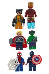 LEGO Tutkunlarını Heyecanlandıran Set: 5cm. Avengers 6lı Figür ve Aksesuarları Oyun Seti