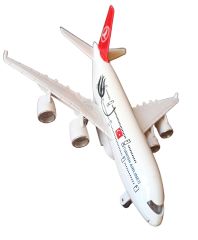 Oyuncak Türk Hava Yolları Yolcu Uçağı Sesli Işıklı Metal THY Yolcu Uçağı 23cm.