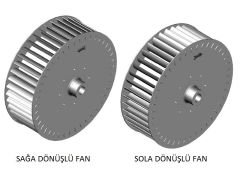 ÇAP 250 BOY 90 DELİK 19 mm SOL YÖN RADYAL FAN PERVANESİ