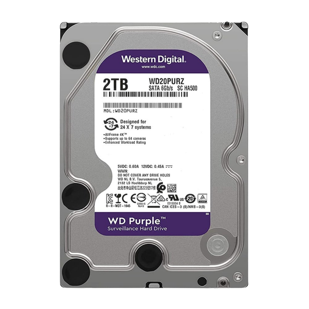 WD Purple 2TB Güvenlik Kamerası Diski - WD23PURZ