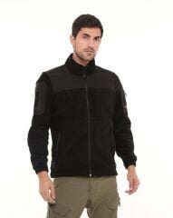 Single Sword Erkek&Kadın Tactical Garni Polar Mont-Hırka-Ceket SİYAH - 3XL