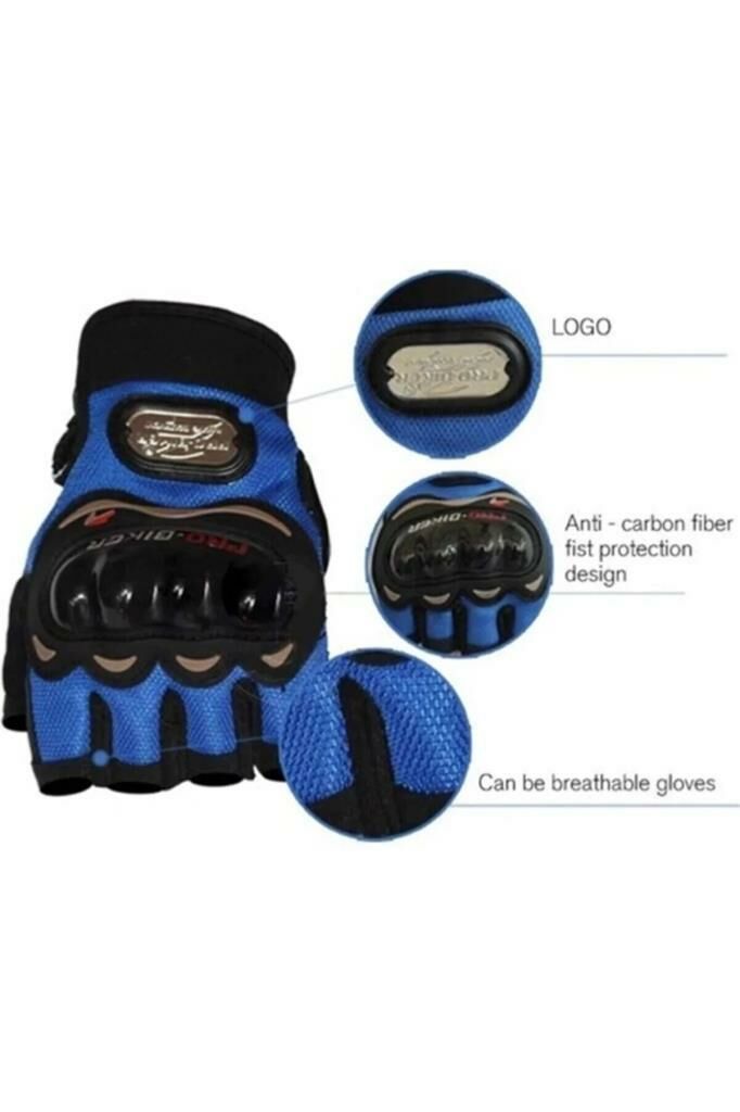 PRO BIKER DARBELİ YARIM PARMAK BEDENLİ SİYAH - XL