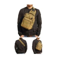 Single Sword Su Geçirmez Taktik Tek Omuz Çapraz Çanta SİYAH