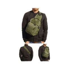 Single Sword Su Geçirmez Taktik Tek Omuz Çapraz Çanta SİYAH