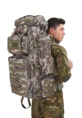 Single Sword 100+10L Su Geçirmez Outdoor Taktik Kamp Çantası PİKSEL