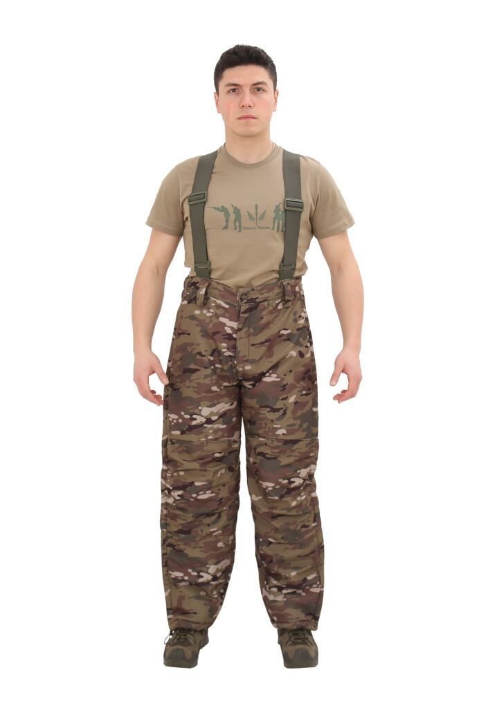 Single Sword Softshell Su Geçirmez İçi Polarlı Salopet Pantolon MULTİCAM - 3XL