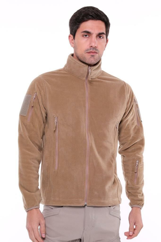 Single Sword Askeri ve Outdoor Erkek&Kadın Taktik Polar Mont-Hırka-Ceket BEJ - 2XL