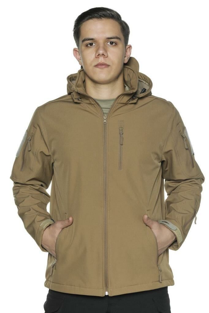 Single Sword Su Geçirmez Outdoor Softshell Taktik Erkek Mont BEJ - S