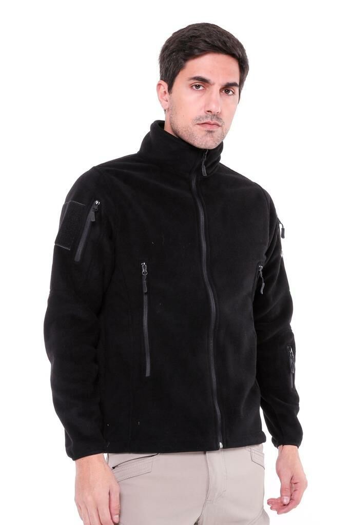 Single Sword Askeri ve Outdoor Erkek&Kadın Taktik Polar Mont-Hırka-Ceket SİYAH - 3XL