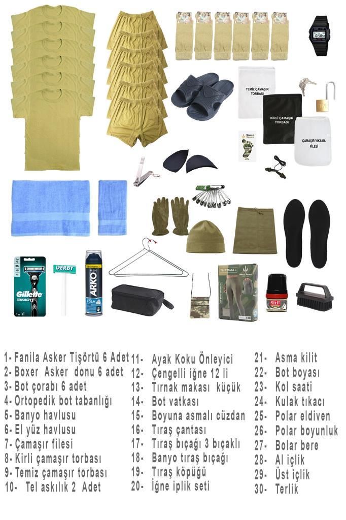 Acemi ve Bedelli Asker Malzemeleri Kışlık Ekonomik Paket