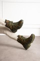 Single Sword Fermuarlı Outdoor Kadın&Erkek Taktik Askeri Bot ve Postal 4 Mevsim SS602 HAKİ - 46