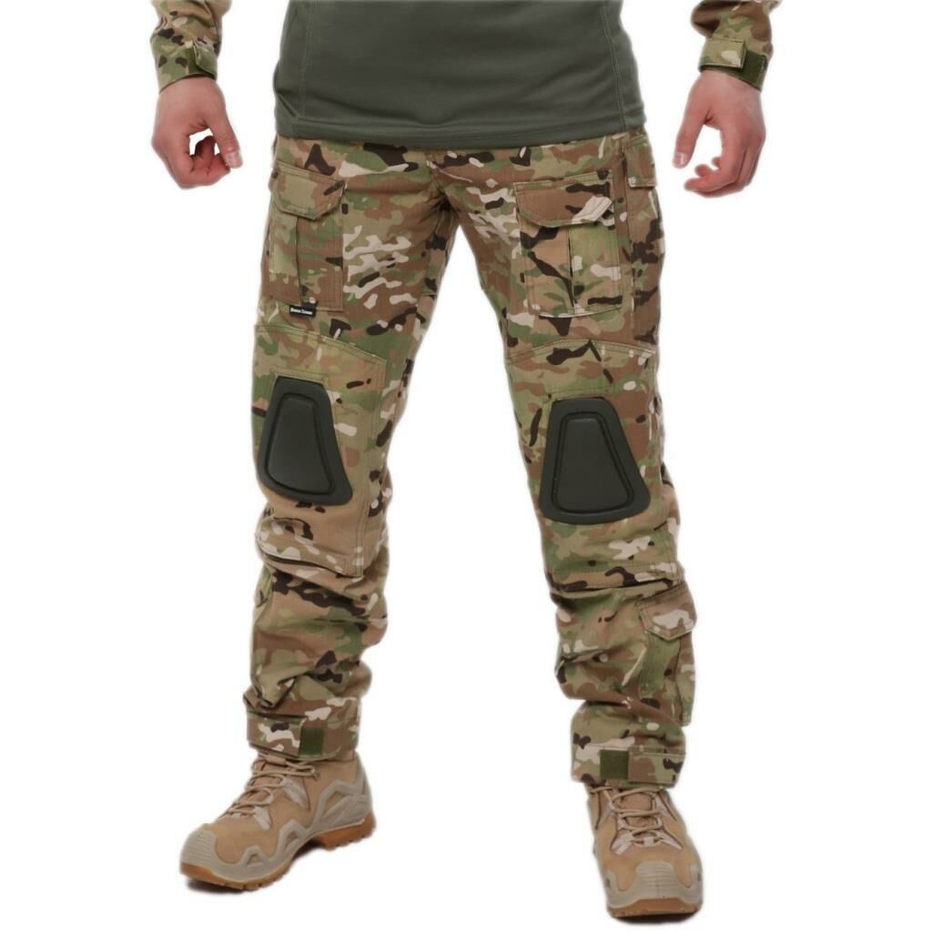 Single Sword Dizlikli Kamuflaj Tactical Erkek Pantolon - Outdoor Taktik Pantolon MULTİCAM - XL