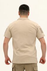 Single Sword Kısa Kollu Taktik  Polo Yaka Tişört 2XL - AÇIK BEJ