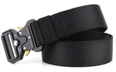 Single Sword Kobra Kemer 125 Cm X 3.8 Cm - Taktik Outdoor ve Koruma Pantolon Kemeri SİYAH