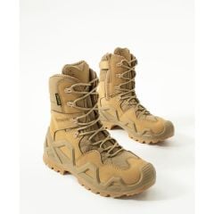 SS602 Su Geçirmez Fermuarlı/bağcıklı Taktik/outdoor Unisex Kışlık Askeri Uzun Bej Çöl Botu BEJ - 47
