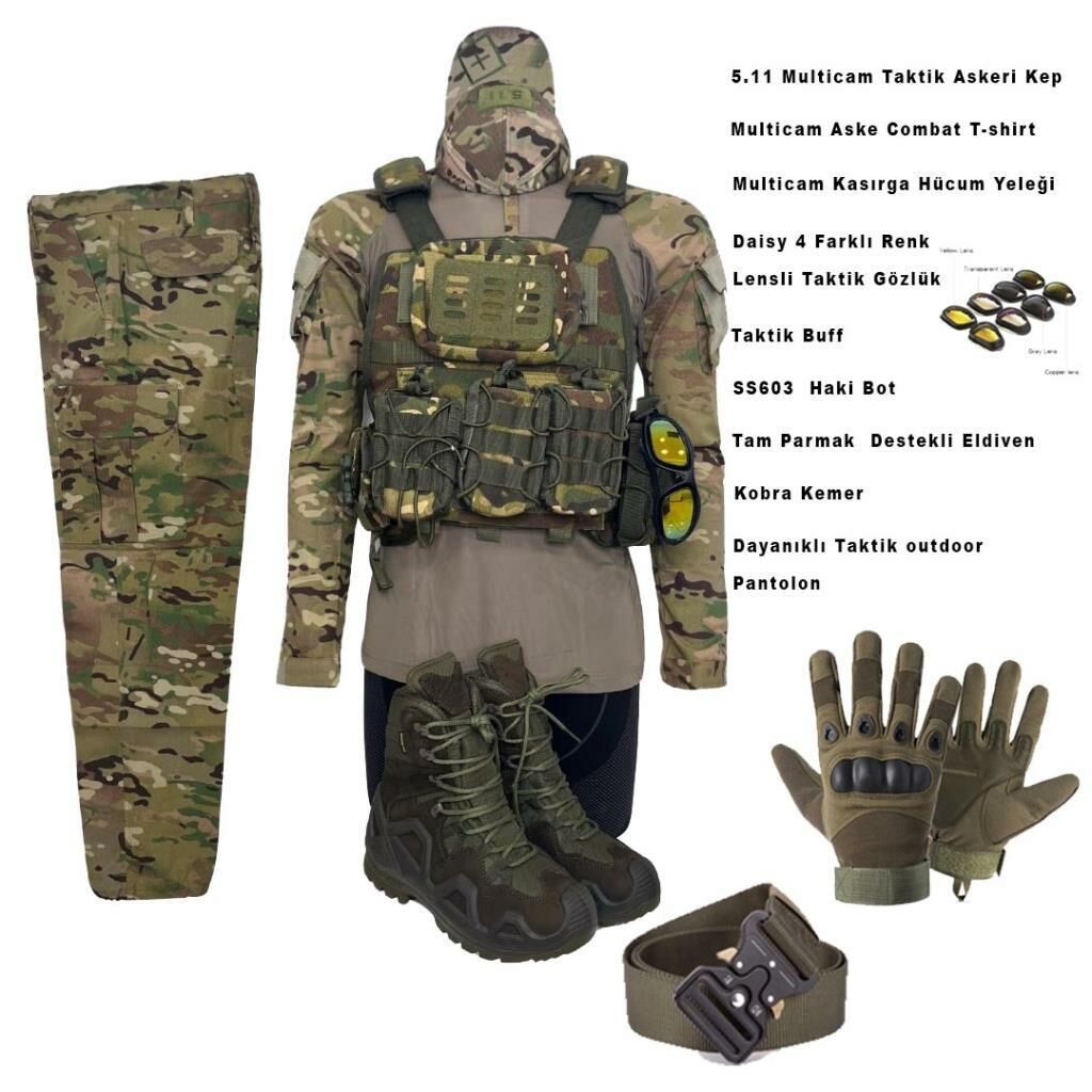 Single Sword Airsoft  Açık hava Oyunları ve outdoor İçin Multicam Taktik Takım - Set