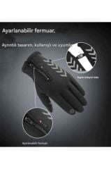 Single Sword Termal Dokunmatik Reflektör İkazlı Eldiven SİYAH - XL