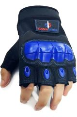SS Yarım Parmak Destekli Motorcu Eldiveni-Bisiklet Eldiven- SİYAH - XL