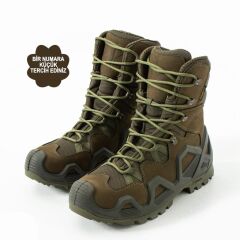 Single Sword Hakiki Deri Su Geçirmez  Erkek&Kadın Taktik Askeri Kışlık Bot ve Postal SS603 HAKİ - 43