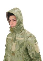 Single Sword Su&Rüzgâr Geçirmez Kapüşonlu Softshell Kışlık Erkek Mont TSK - 3XL