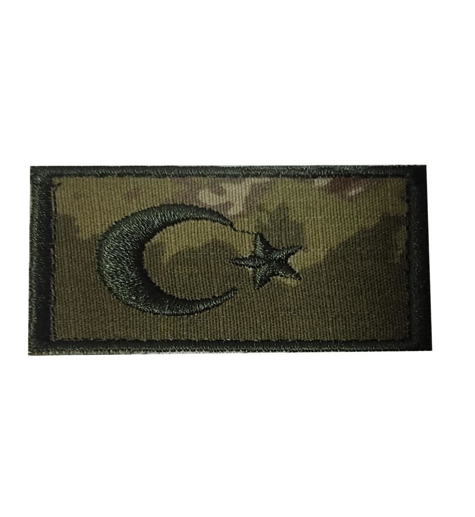 Single Sword Nakış Bayrak Patch - Peç 7 Cm X 3,5Cm Y.TSK