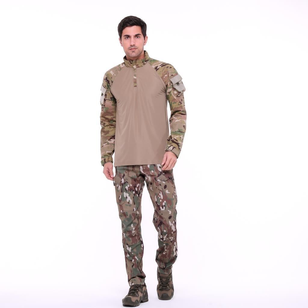Single Sword Kadın&Erkek Outdoor ve Askeri Combat Tişört MULTİCAM - L