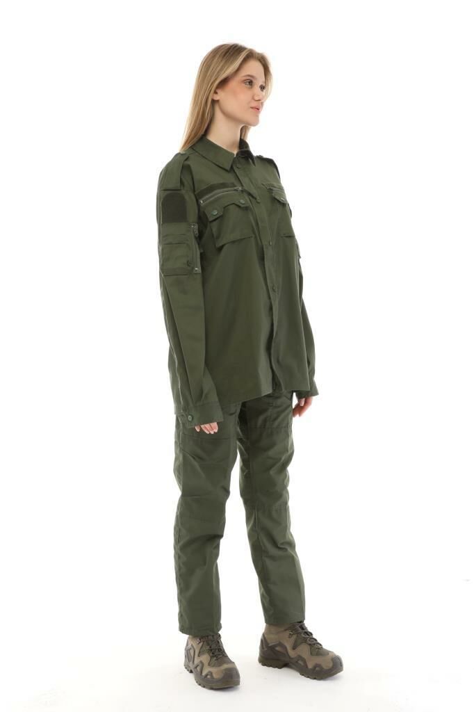 Single Sword Outdoor Unisex Kışlık Gömlek&Pantolon Alt Üst Takım 4XL - HAKİ