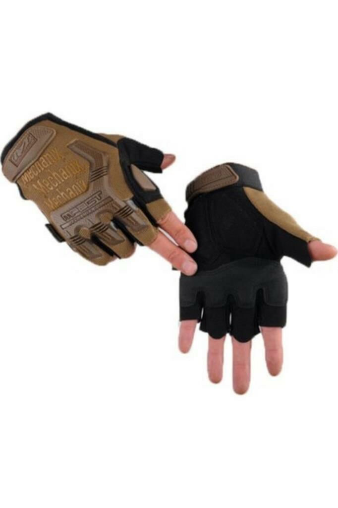 Mechanix Yarım Parmak Eldiven- Taktik Destekli Mexhanix Kadın Erken unisex Eldiven KAMUFLAJ - M