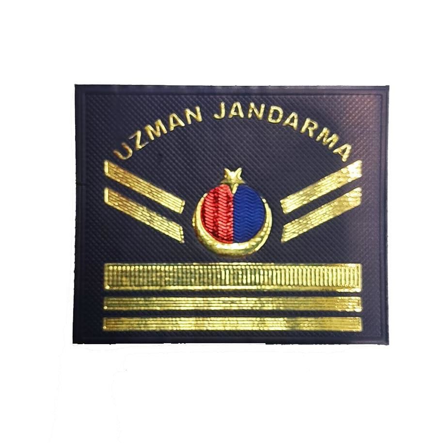 Single Sword Uzman Jandarma Yazılı Asayiş Plastik Rütbe UZM.ÇVŞ.6