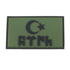 Single Sword GÖKTÜRK Plastik Patch - Peç KIRMIZI1