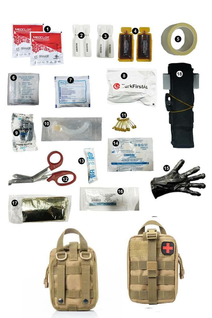 Single Sword İlk Yardım Seti - Çantalı (Yerli Üretim) BEJ