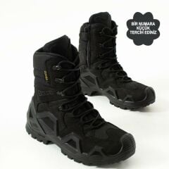 Single Sword Fermuarlı Outdoor Kadın&Erkek Taktik Askeri Bot ve Postal 4 Mevsim SS602 SİYAH - 45