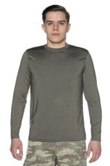 Single Sword Uzun Kol Microfiber T-Shirt - Tişört HAKİ - 2XL