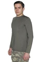 Single Sword Uzun Kol Microfiber T-Shirt - Tişört HAKİ - 2XL