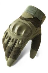 Single Sword Eklem Koruyucu Tam Parmak Motorcu Ve Bisiklet Eldiveni HAKİ - XL