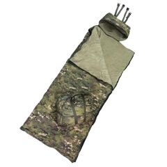 Single Sword Su Geçirmez Kamp&Çadır&Askeri Yazlık&Kışlık Çift Fermuarlı Uyku Tulumu +Taşıma Çantalı, 220x80 cm KAHVERENGİ