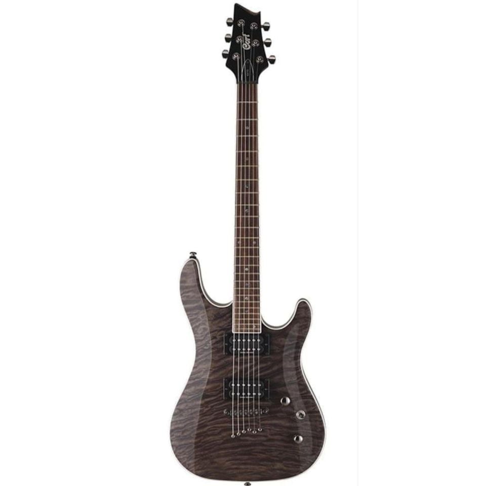 CORT KX1QETCGW ELEKTRO GİTAR, TRANS CHARCOAL GREY, (H-H)