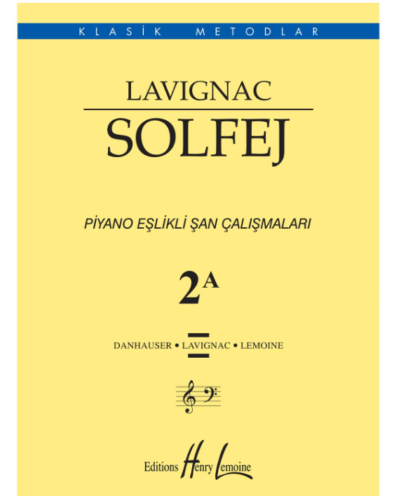 Lavignac Solfej Piyano Eşlikli Şan Çalışmaları 2A (Büyük Boy)
